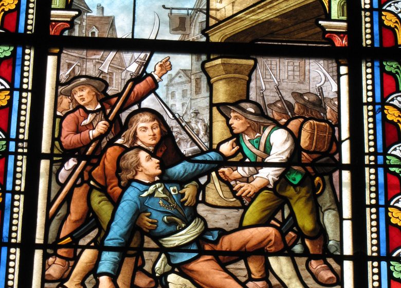 Panneau Patrimoine Vallée de l’Evre: Les Vitraux du Pin-en-Mauges