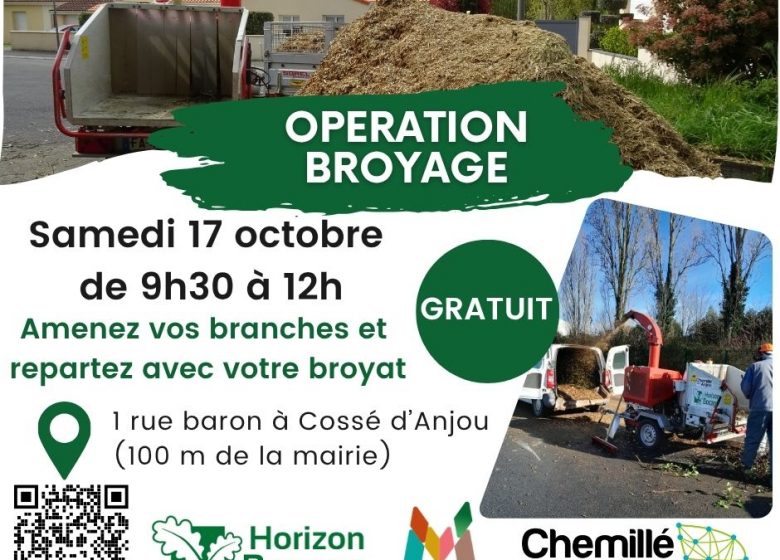 Animation broyage de végétaux à Cossé d’Anjou
