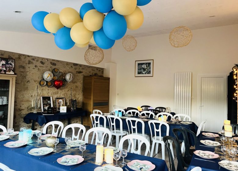 Salle de réception de la Roullière