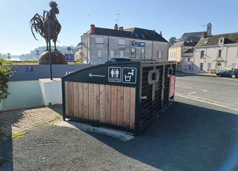 Aire d’arrêt principale de La Loire à Vélo à Montjean-sur-Loire