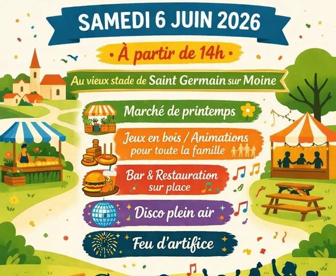 Fête villageoise à Saint-germaine-sur-Moine