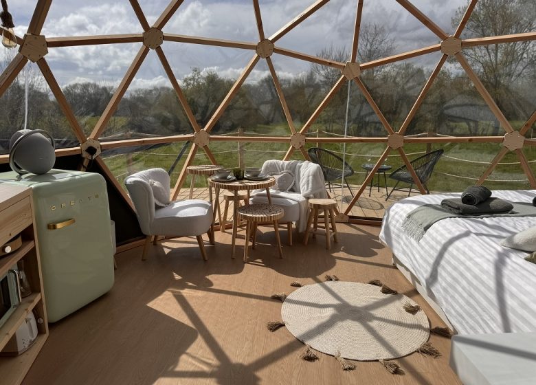 Géode étoilée en bord de Loire