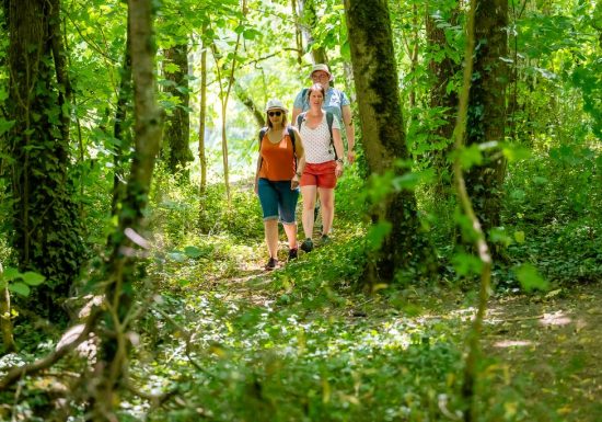 Panneau patrimoine Vallée de l’Èvre : site de la Gautrêche parc et château